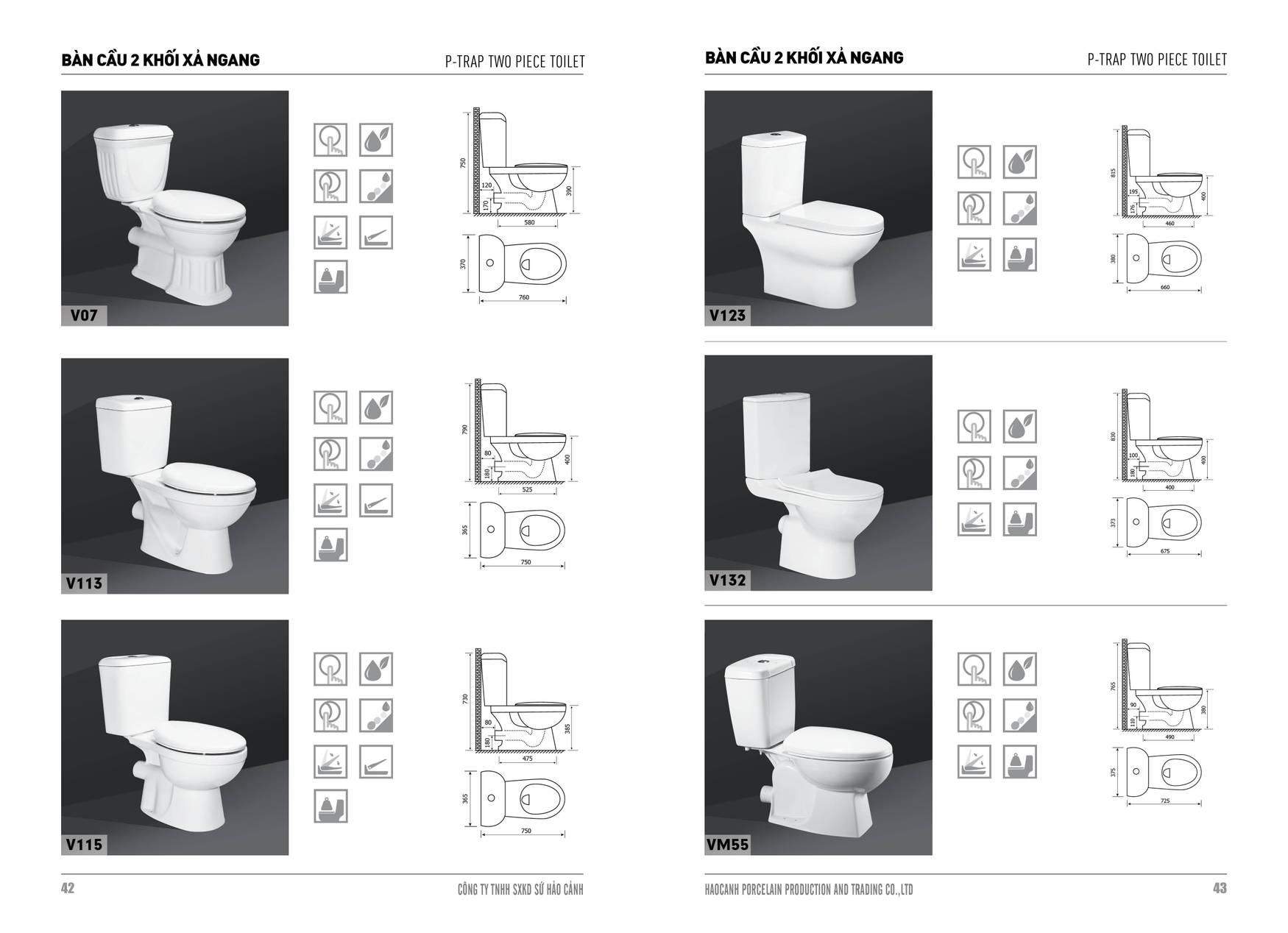 Bảng giá và Catalogue Thiết bị vệ sinh Hảo Cảnh HC mới nhất 2025 /Page 21